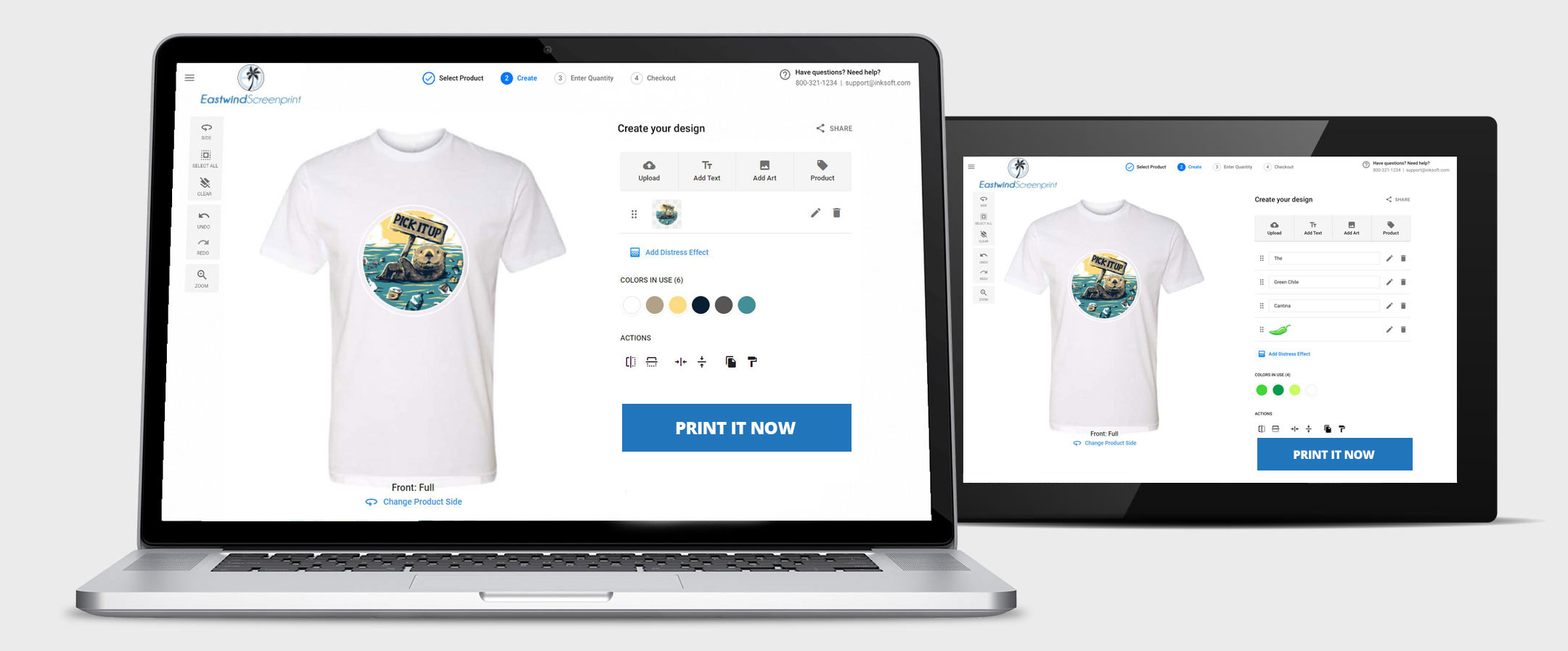 Design your custom shirt with Eastwind Screenprint